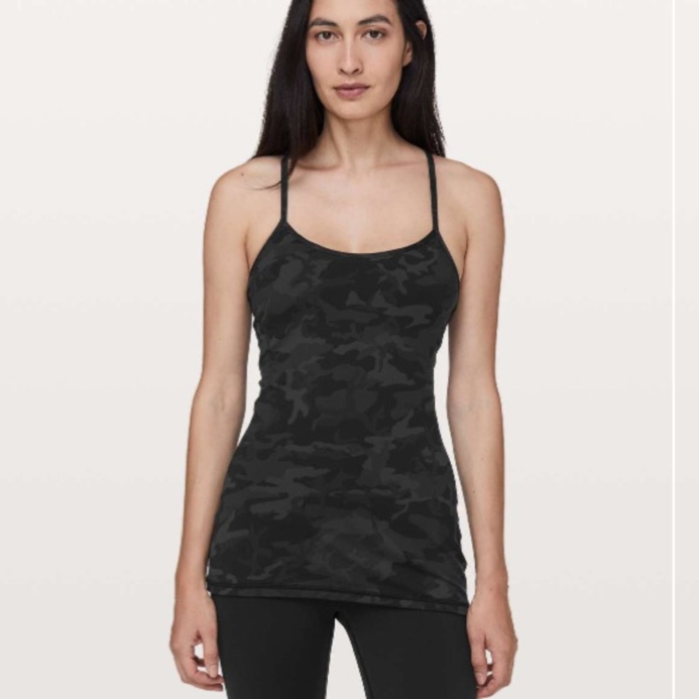Lululemon Power Y Tank Black Camo Size 6
